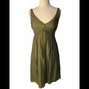 Empire waist Ruched Iridescent Tank Dress